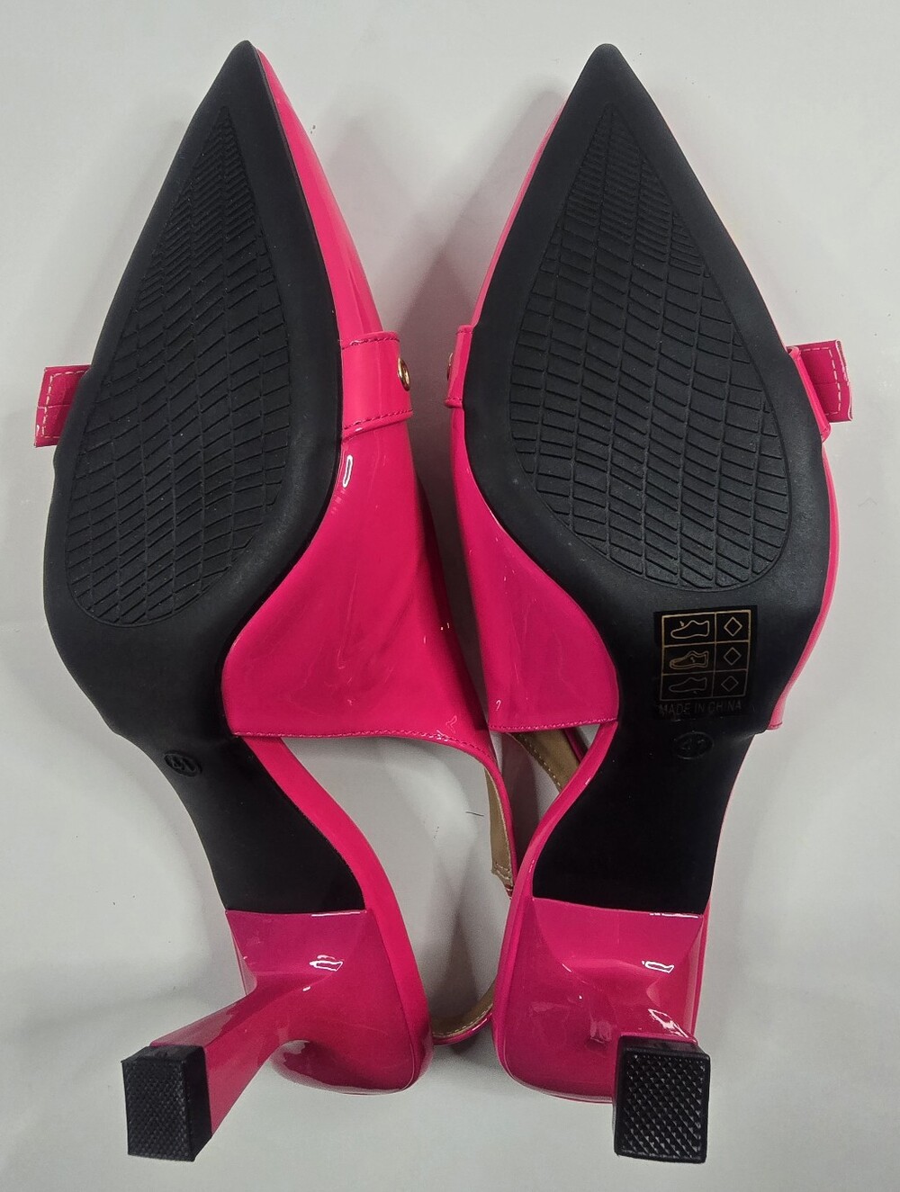 Hot Pink Patent Slingback Pointed Toe Flats Size 10 / EU 41 NWT - Picture 8 of 8